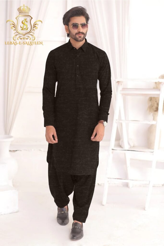 dark brown shalwar kameez